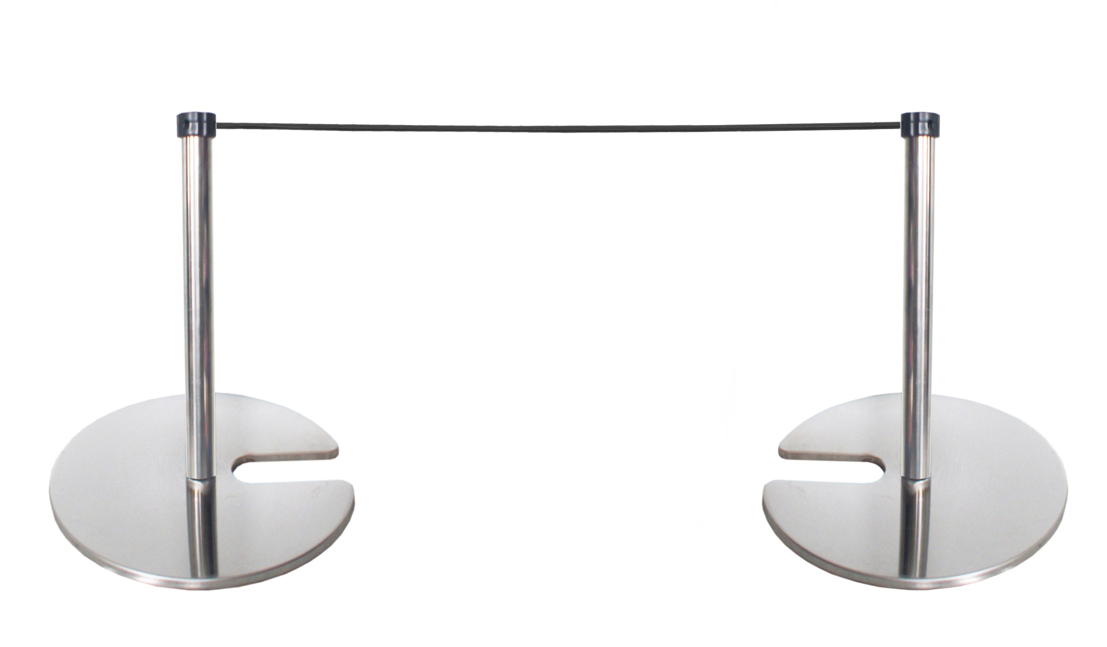 Exhibition post for elastic rope