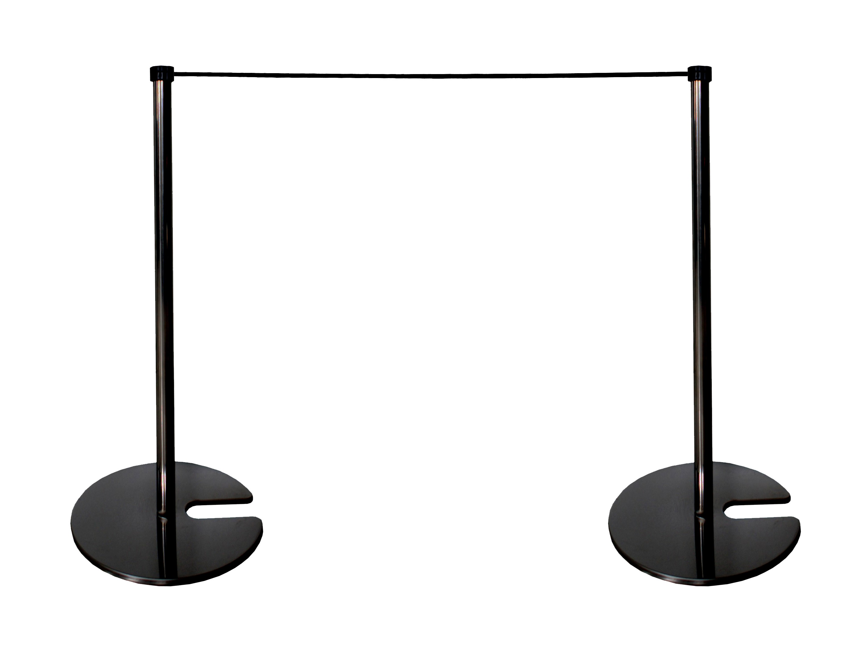 Exhibition post for elastic rope
