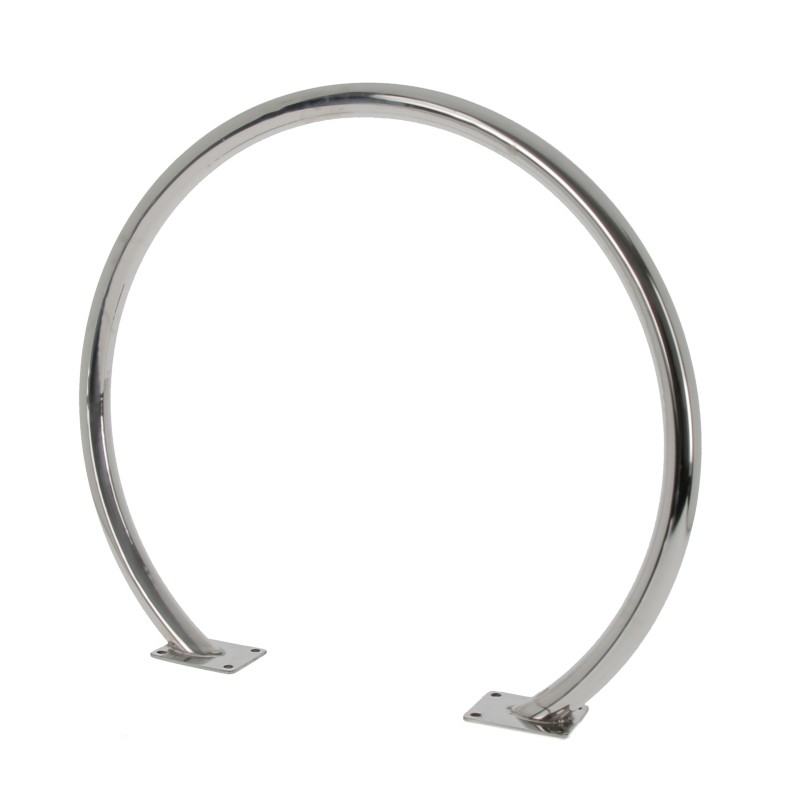Round stainless steel bike rack hoop