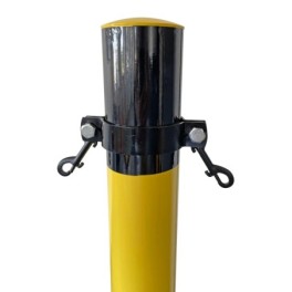 Steel post chain attachment ring