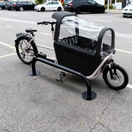 Cargo bike rack hoop