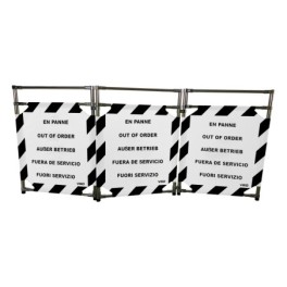 Barrière d'intervention inox 1000 mm