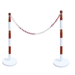 Steel post extension with 2m chain