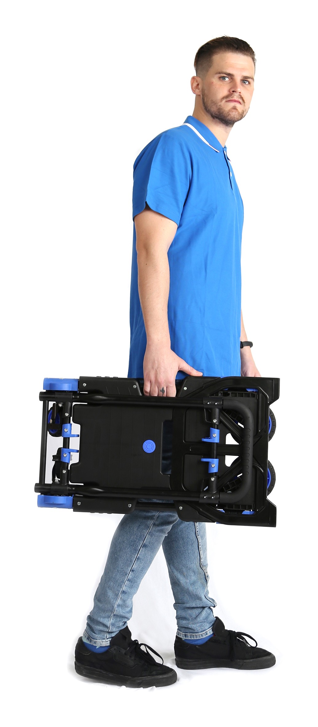 Combination trolley and foldable hand truck