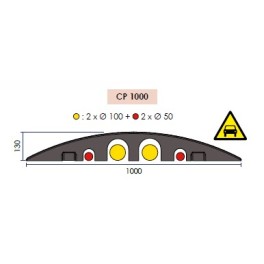 Passe-câbles poids lourds 4 canaux - 2 x Ø 100 mm + 2 x Ø 55 mm