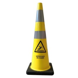 Cône de balisage avec sticker