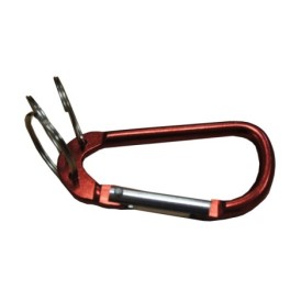 Mousqueton porte-clés aluminium 3 anneaux