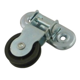 Hinged pulley with 1 wheel