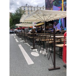 Barrière extensible en acier h 1 m x 4 m