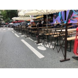 Barrière extensible en acier h 1 m x 4 m