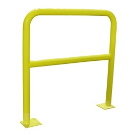 Safety barrier with steel rounded edges