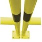 Safety barrier with steel rounded edges