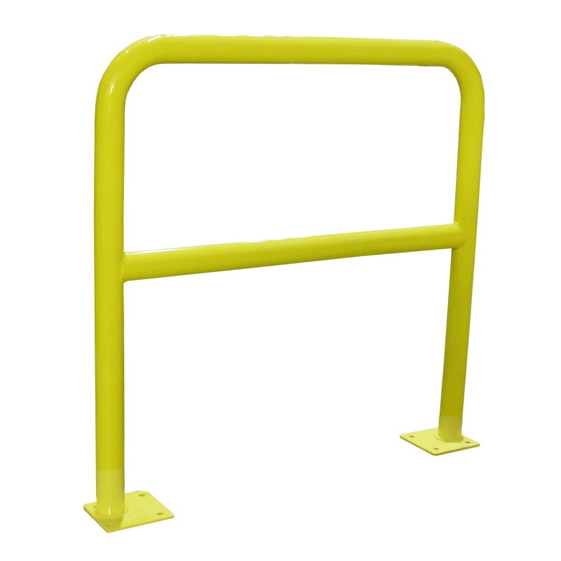 Safety barrier with steel rounded edges