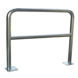 Safety barrier with steel rounded edges