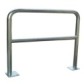 Safety barrier with steel rounded edges