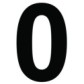 Black adhesive numeral