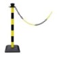 Kit 1 poteau abs monobloc avec chaine 2 m - base lestée