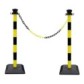 Kit 2 poteaux abs monobloc avec chaine 2 m - base lestée