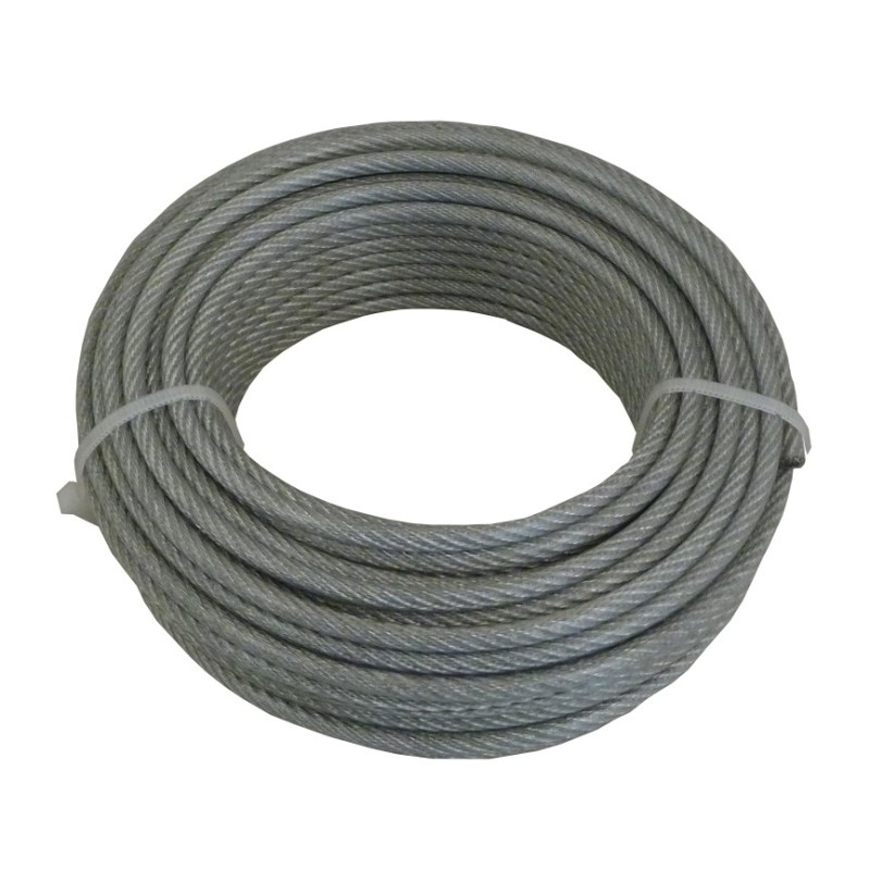 Câble acier gainé PVC âme textile