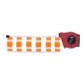 Retractable barrier reel with 15 m signaling belt
