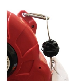 Retractable barrier reel with 15 m signaling belt