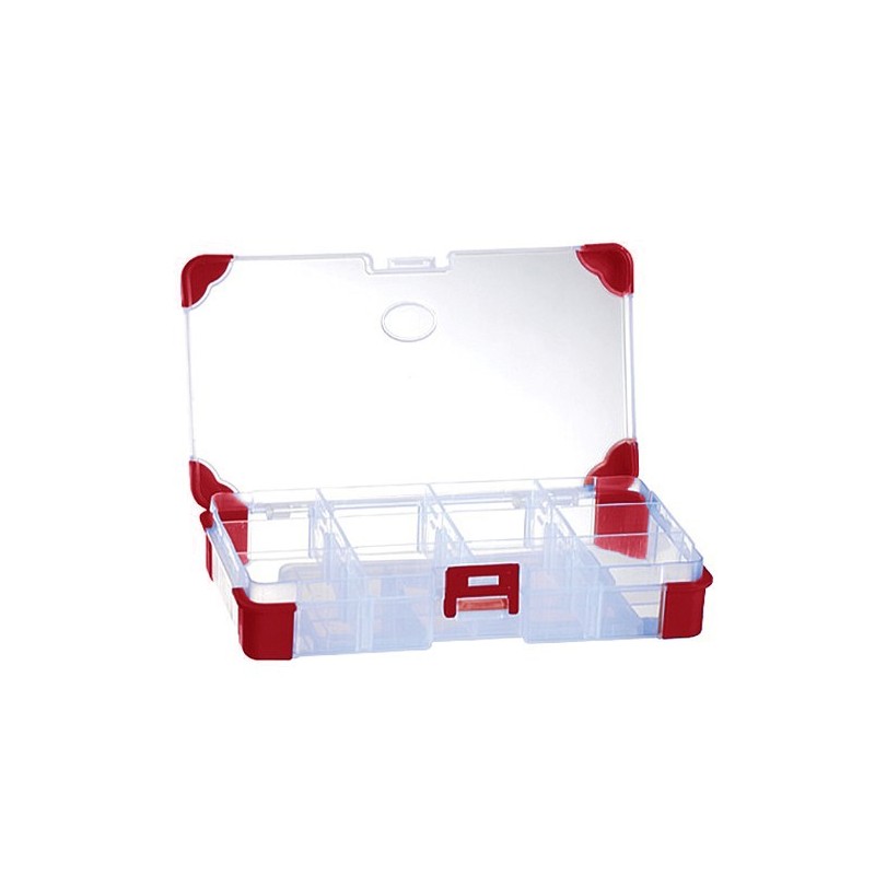 Compartment box with rubber corners