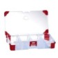 Compartment box with rubber corners