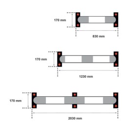 Bordure de balisage modulable acier