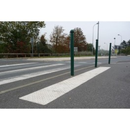 Tactile paving slab with nails
