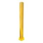 Steel safety bollard with rounded edges