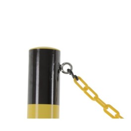 Steel safety bollard to embed