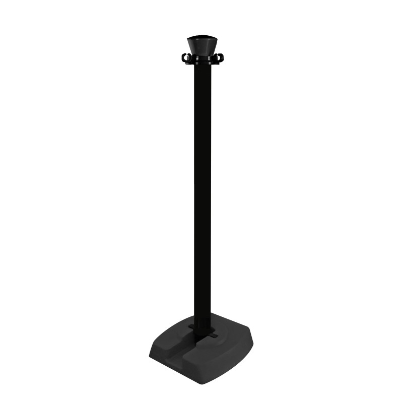 Poteau plastique avec base pliante
