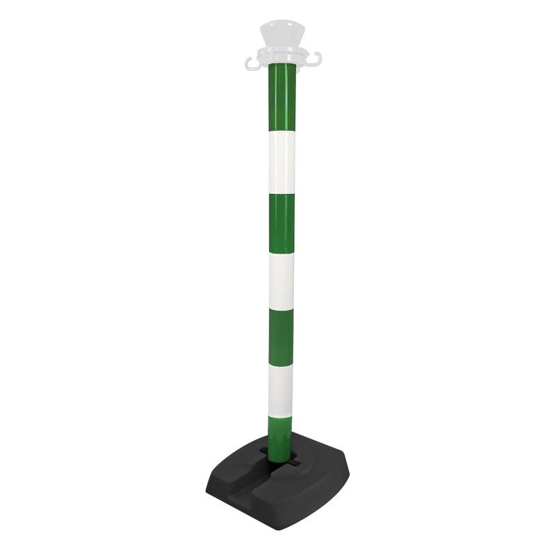Poteau plastique avec base pliante