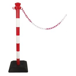 Plastic bollard with chain - Monobloc