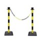 Kit 2 poteaux abs avec 2 m de chaine - base lestée