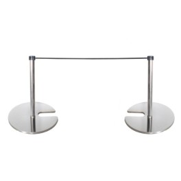 Exhibition post for elastic rope