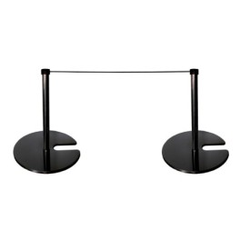 Exhibition post for elastic rope
