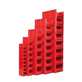 Stackable storage bin with large opening, available in sizes from 1L to 28L