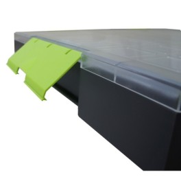 case with removable lidded containers
