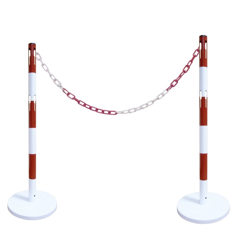 Steel post extension with 2m chain