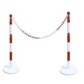 Steel post extension with 2m chain