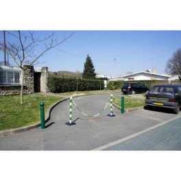 Plastic bollard with chain - kit