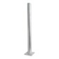Steel safety bollard with rounded edges