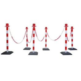 Plastic bollard with chain - kit