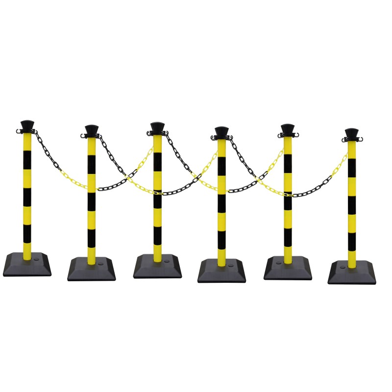 Plastic bollard with chain - kit