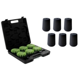 Mallette de 6 lampes de chantier clignotantes à led 9 positions