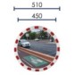 Miroir de voirie rond avec bandes réfléchissantes