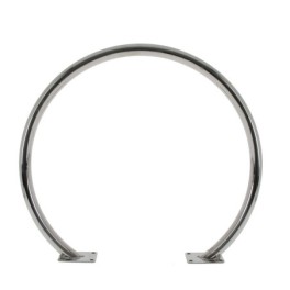 Round stainless steel bike rack hoop