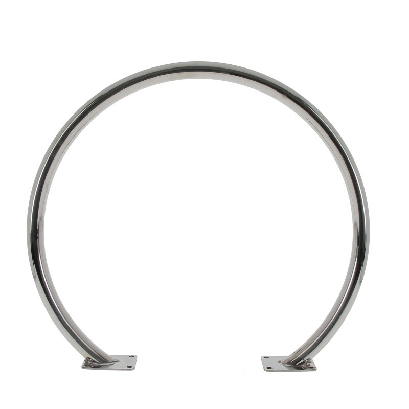 Round stainless steel bike rack hoop
