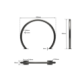 Round stainless steel bike rack hoop